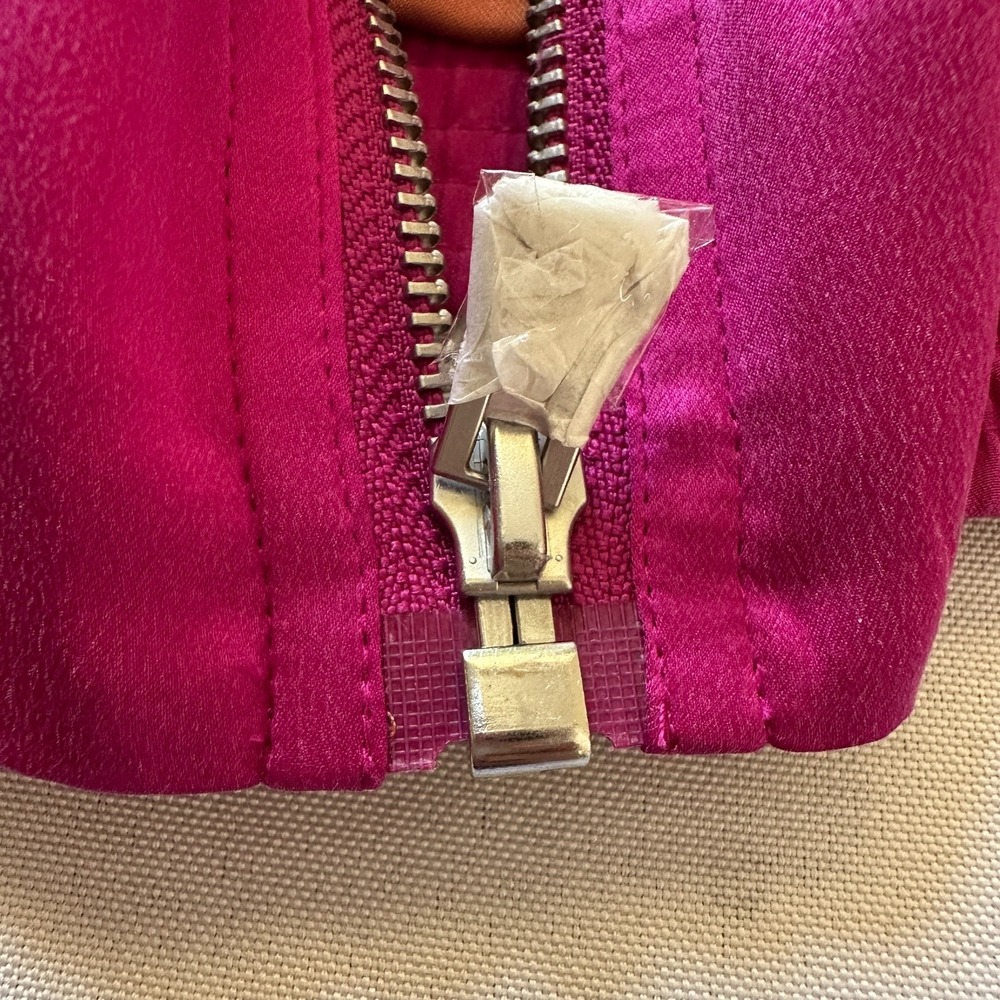 Rag & Bone Trail Silk Track Jacket Womens M Deep Pink Designer Luxury Athleisure - Picture 11 of 12